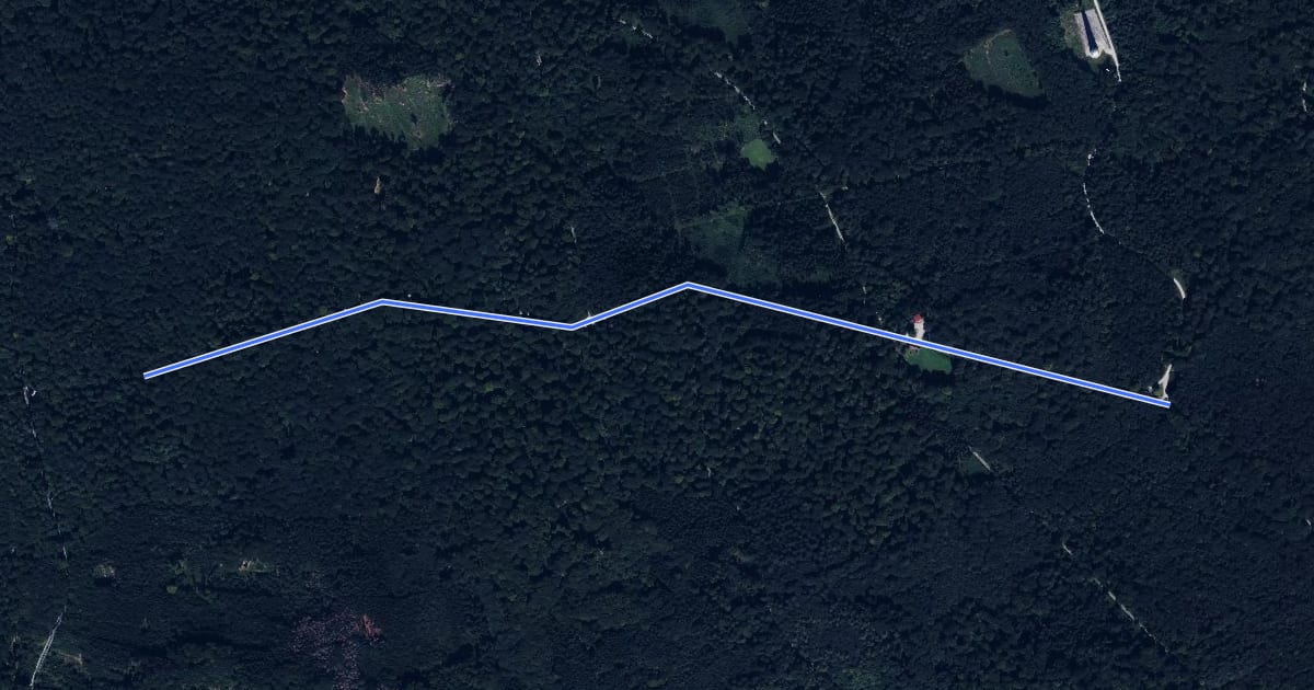 Маршрут blauer Punkt Kutschenweg на спутниковом снимке