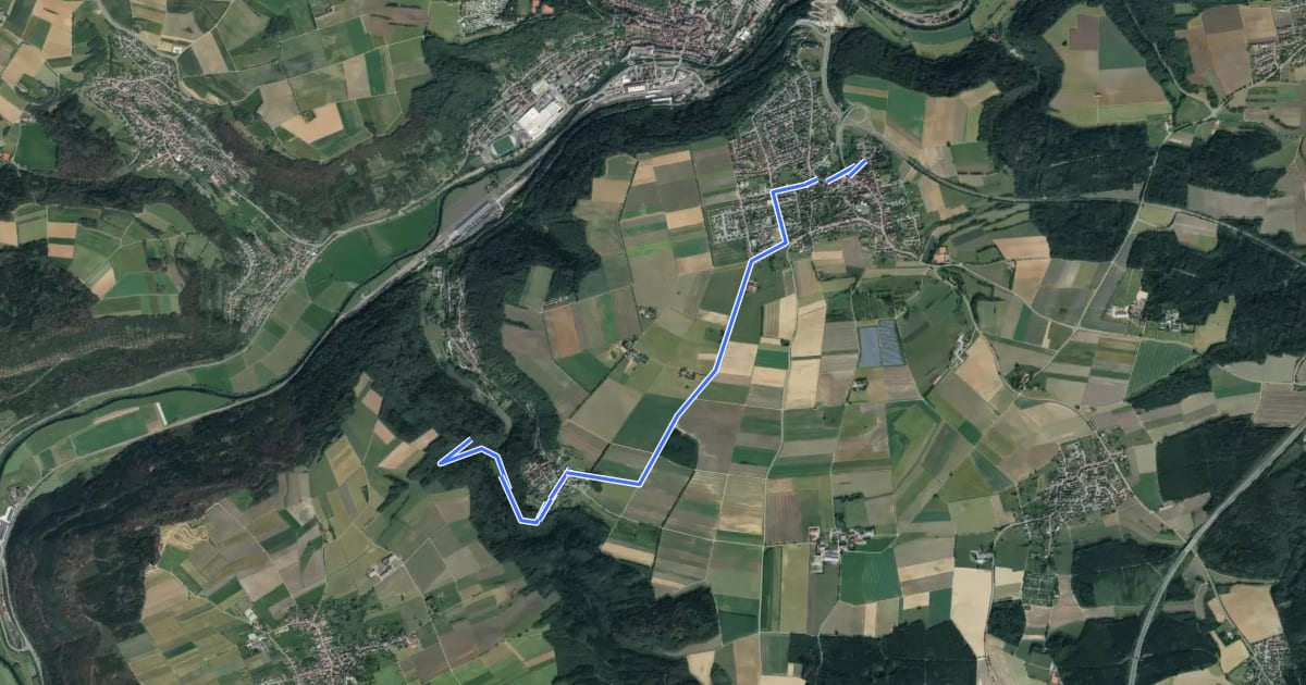 Маршрут blaues Dreieck Nordstellten - Isenburger Tal на спутниковом снимке