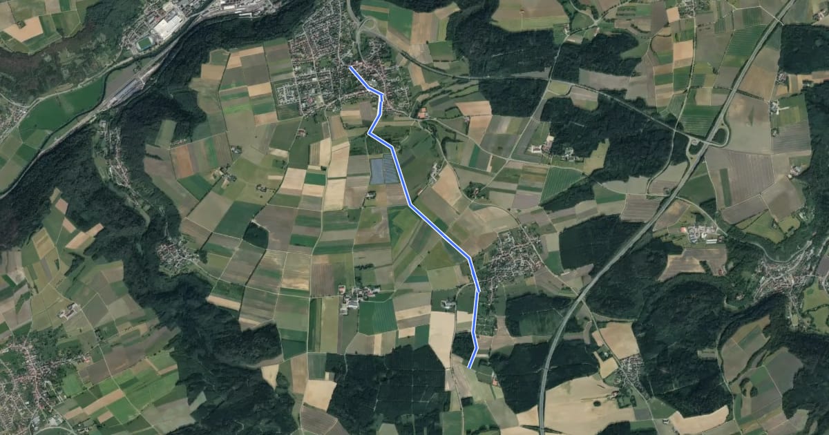 Маршрут blaues Dreieck Nordstetten - Dettensee на спутниковом снимке