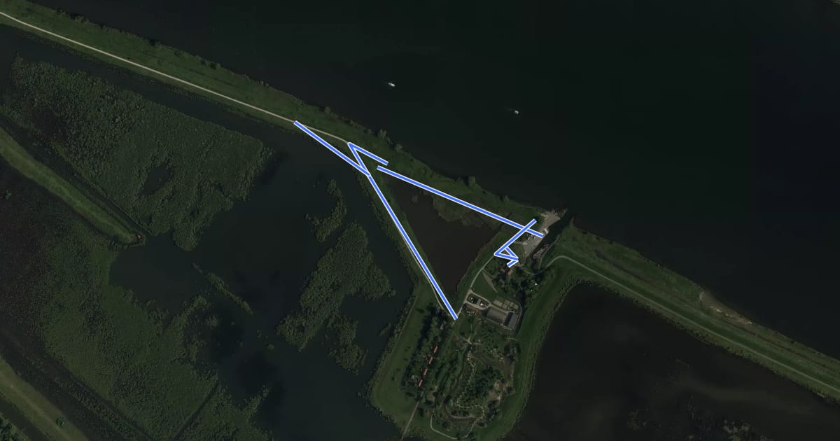 Маршрут Blauwborstroute op Tiengemeten на спутниковом снимке
