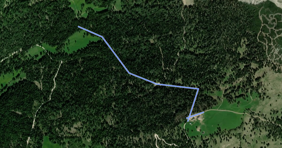 Маршрут Blauweg на спутниковом снимке