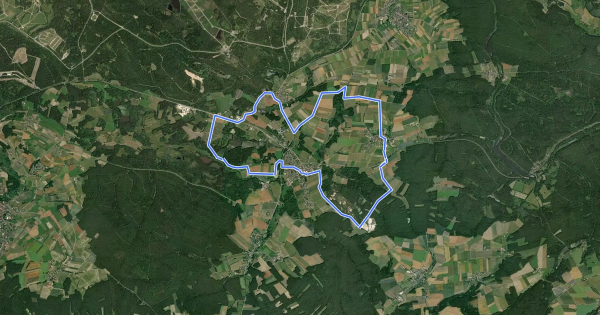 Маршрут Bleierzweg на спутниковом снимке