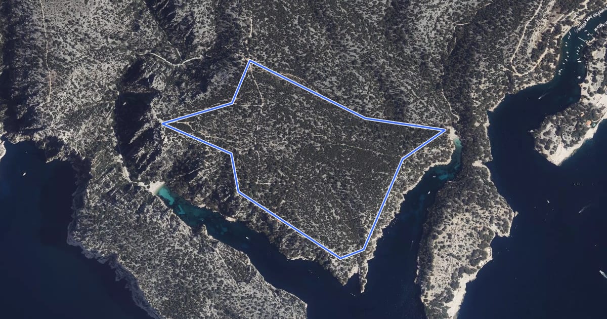 Маршрут Bleu 4 на спутниковом снимке