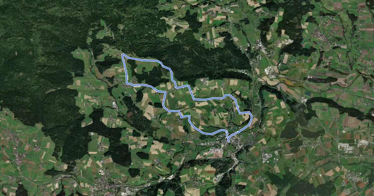 Маршрут Blick ins Land - Rundweg на спутниковом снимке