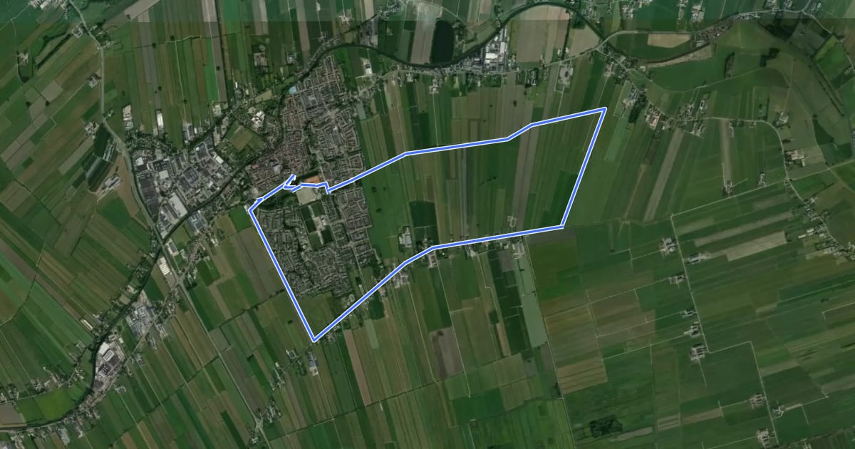 Маршрут Bloklandroute на спутниковом снимке