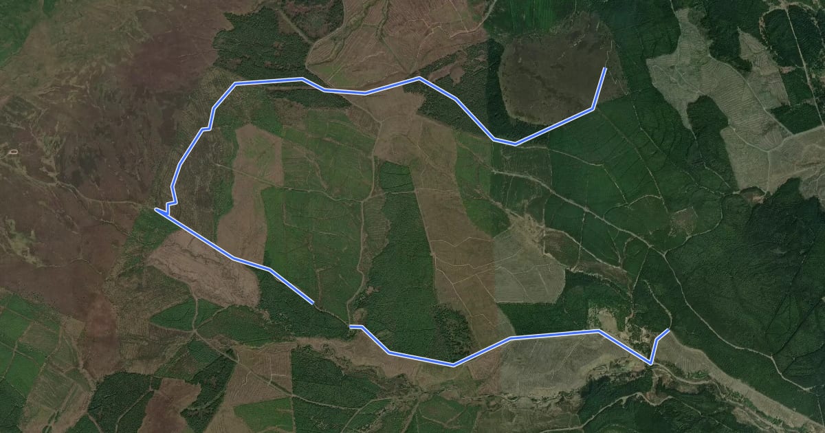 Маршрут Bloody Bush MTB Trail (Red) на спутниковом снимке
