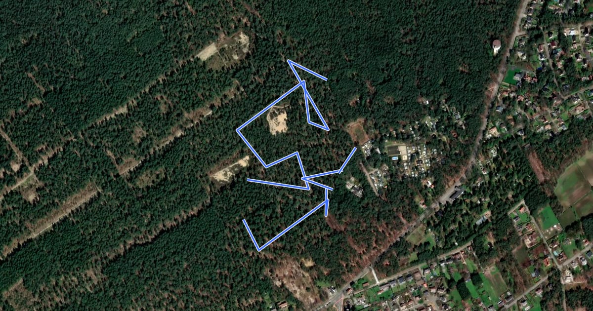 Маршрут Bloso MTB Herentals zwart на спутниковом снимке