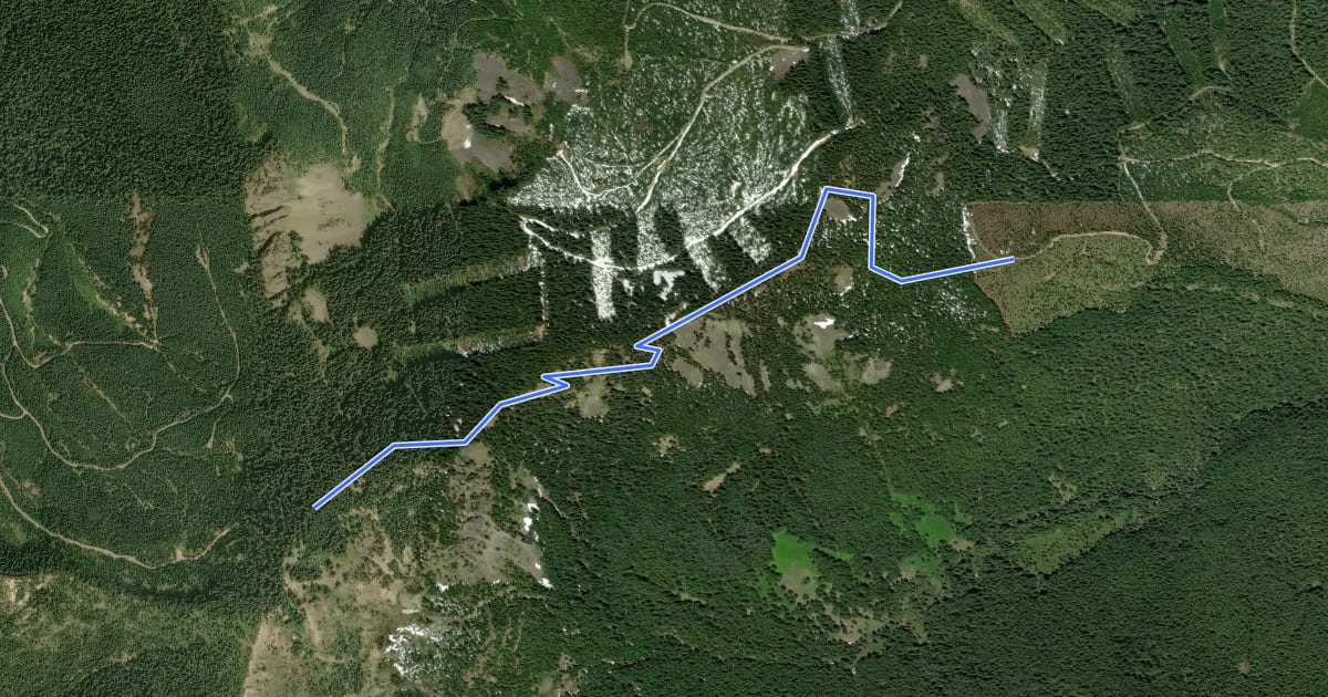 Маршрут Blowout Mountain Trail на спутниковом снимке