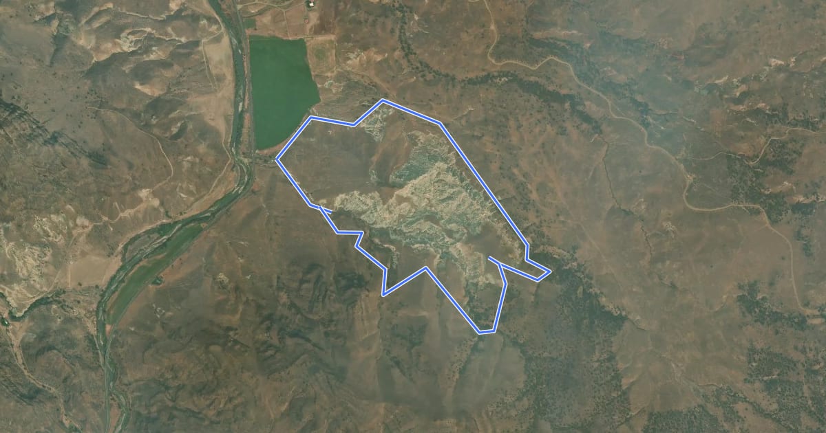 Маршрут Blue Basin Loop Hike на спутниковом снимке