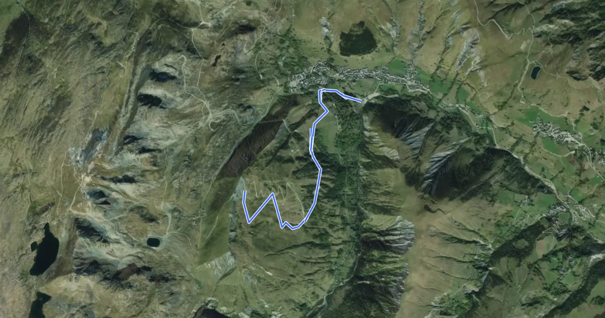 Маршрут Blue Bike Mountain на спутниковом снимке