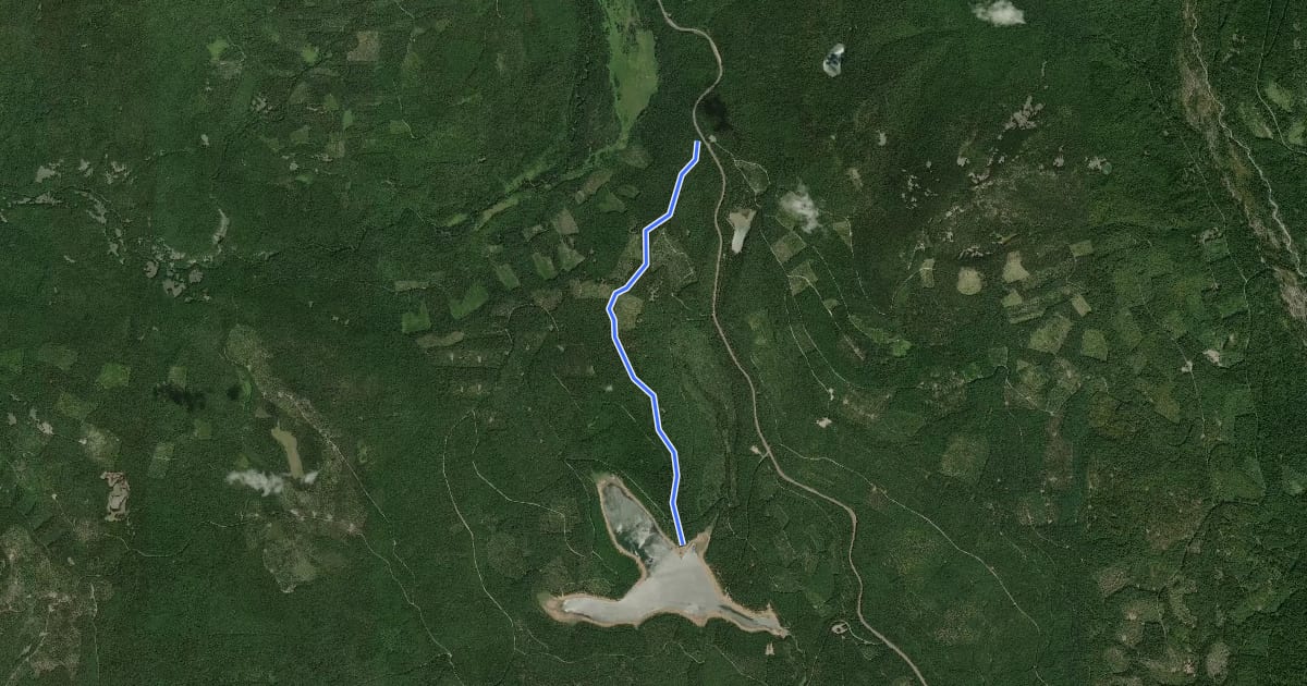 Маршрут Blue Box Trail на спутниковом снимке