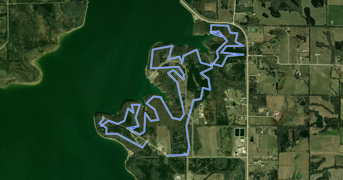 Маршрут Blue Camp Trail на спутниковом снимке
