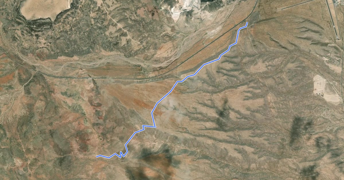 Маршрут Blue Canyon Trail на спутниковом снимке