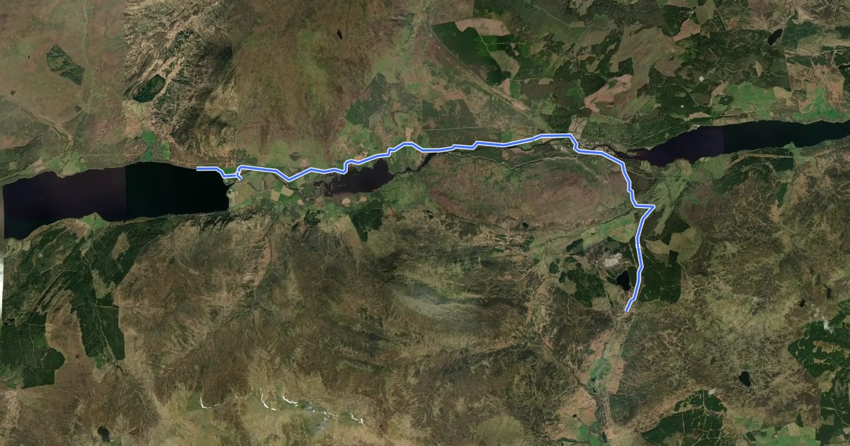 Маршрут Blue cycle route на спутниковом снимке