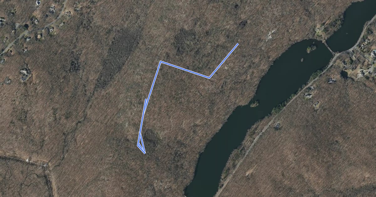 Маршрут Blue Dot Trail на спутниковом снимке