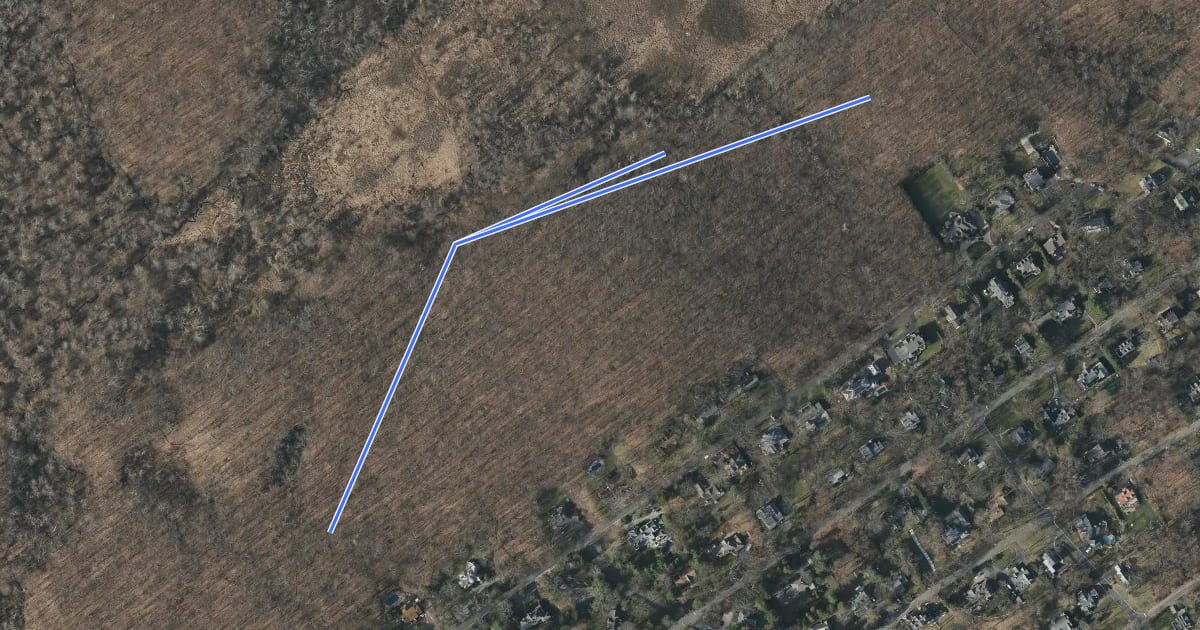 Маршрут Blue Dot Trail на спутниковом снимке