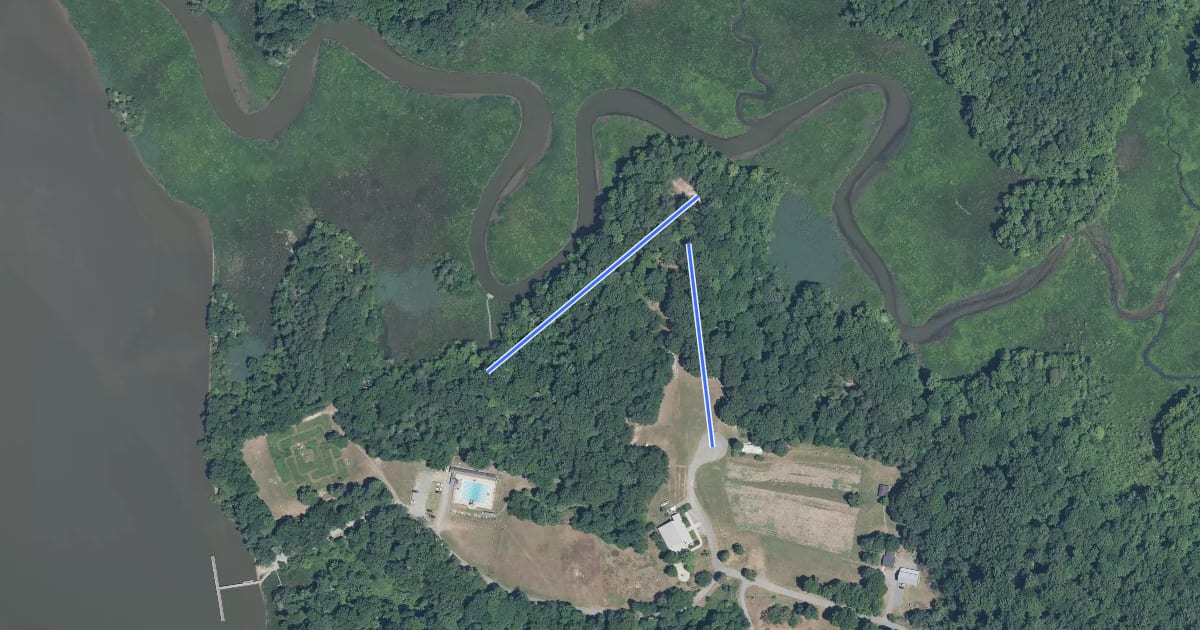 Маршрут Blue Heron Trail на спутниковом снимке