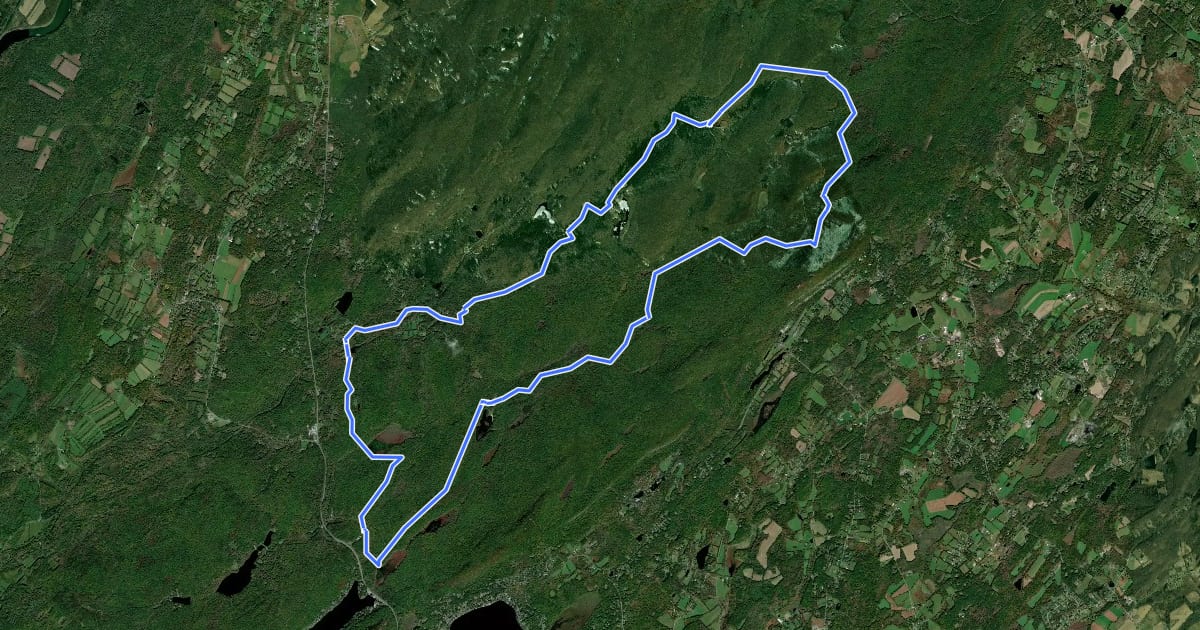 Маршрут Blue Mountain Loop Trail на спутниковом снимке