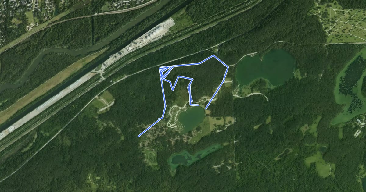 Маршрут Blue North Trail на спутниковом снимке