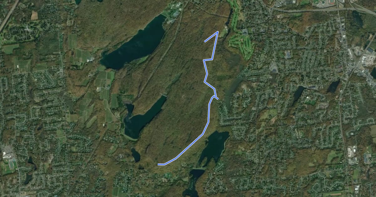 Маршрут Blue-Red Trail на спутниковом снимке