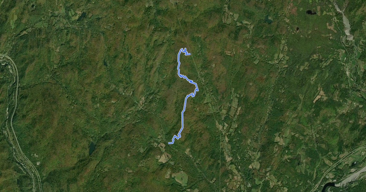Маршрут Blue Ribbon Trail на спутниковом снимке