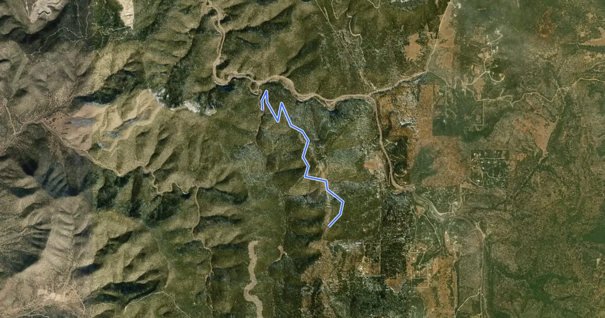 Маршрут Blue Ribbon Trail на спутниковом снимке