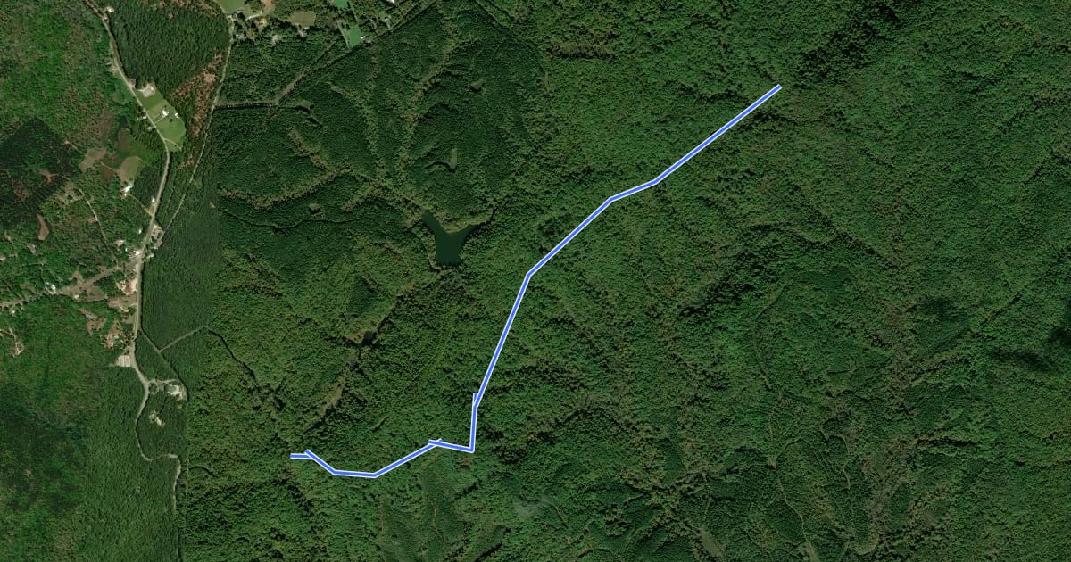 Маршрут Blue Ridge Railroad Historical Trail на спутниковом снимке