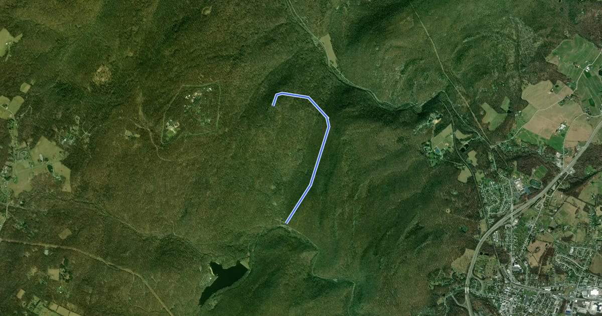 Маршрут Blue Ridge Summit Trail на спутниковом снимке