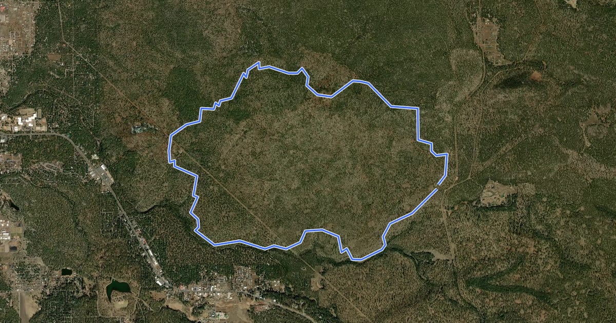 Маршрут Blue Ridge Trail на спутниковом снимке