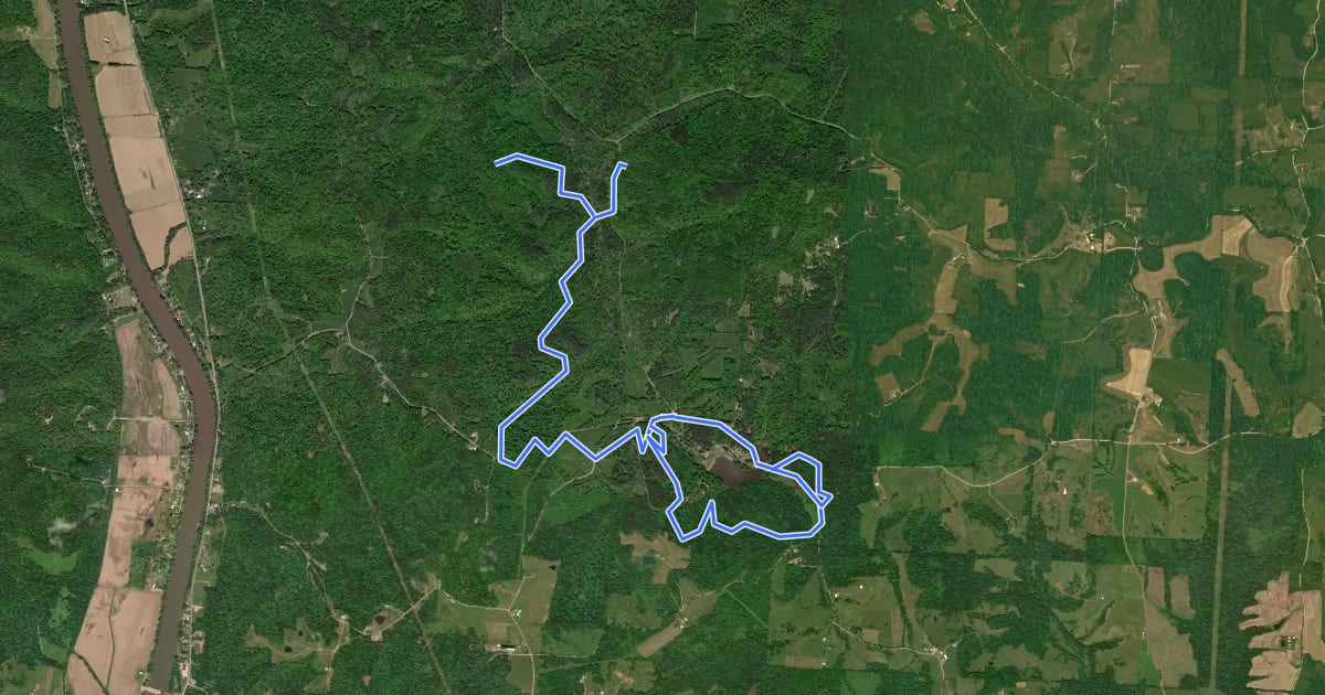 Маршрут Blue Rock - Black Trail на спутниковом снимке