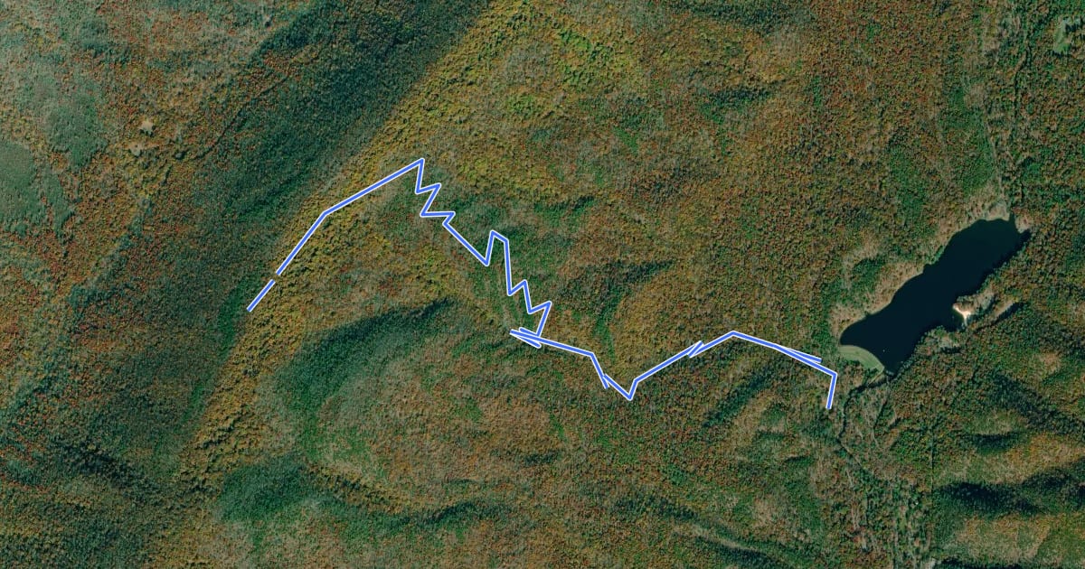 Маршрут Blue Suck Falls Trail на спутниковом снимке