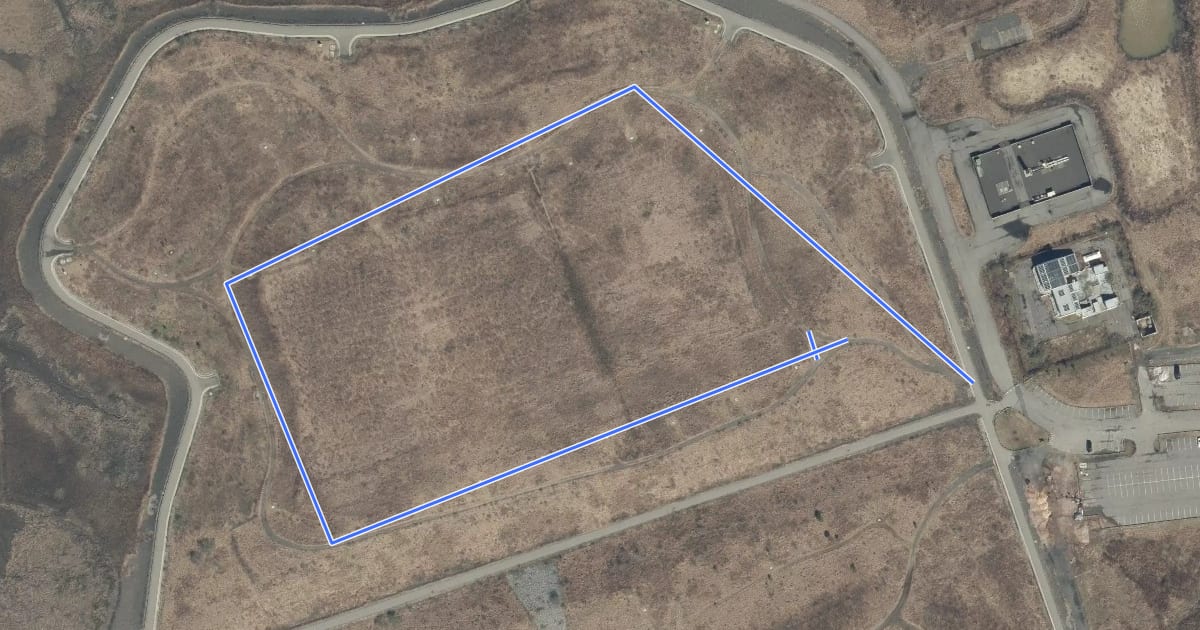 Маршрут Blue Trail на спутниковом снимке