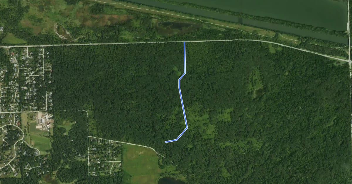 Маршрут Blue Trail на спутниковом снимке