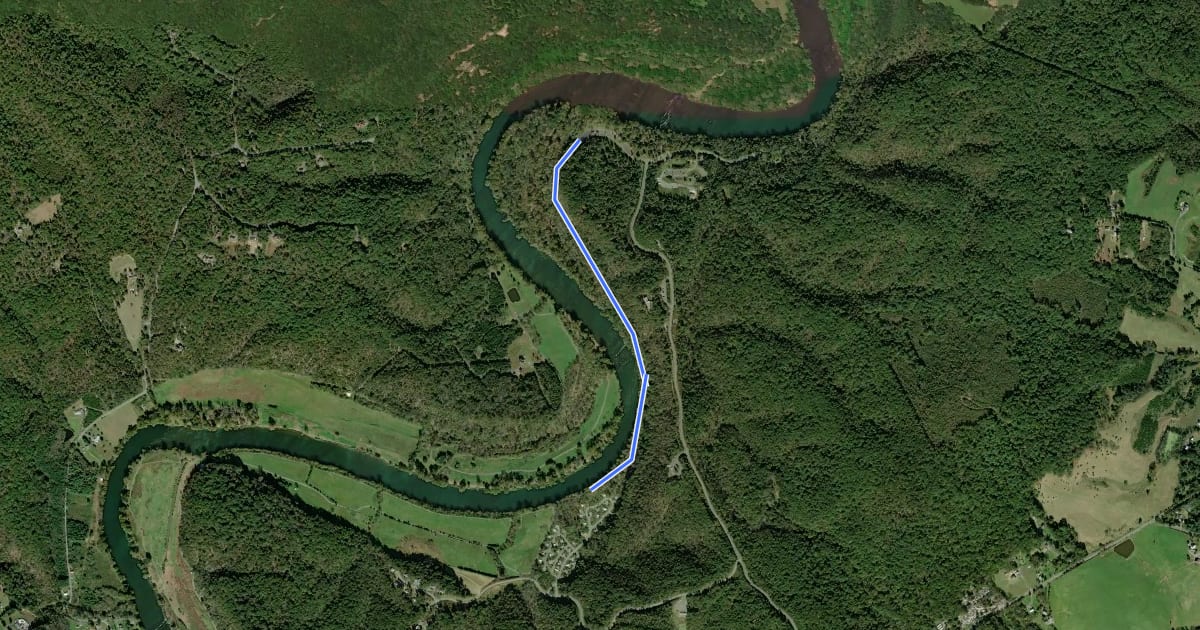 Маршрут Bluebell Trail на спутниковом снимке