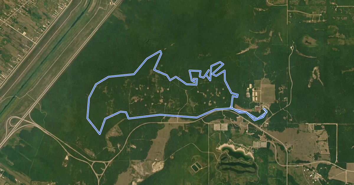 Маршрут Bluestem Trail на спутниковом снимке
