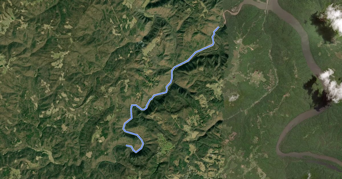 Маршрут Bluestone Turnpike Trail на спутниковом снимке