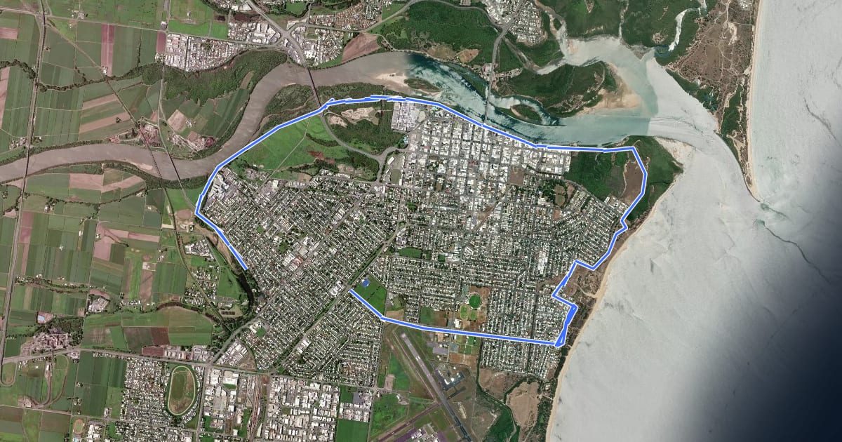 Маршрут Bluewater Trail на спутниковом снимке