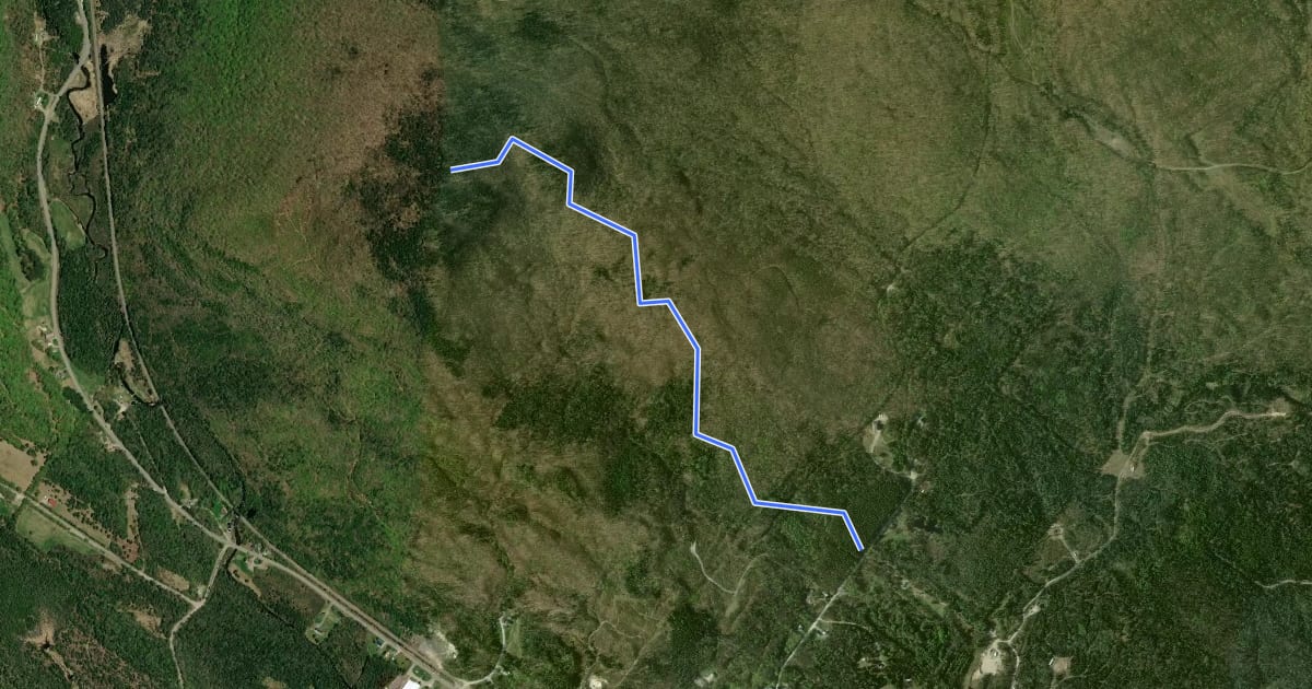 Маршрут Bluff Mountain Community Trail на спутниковом снимке
