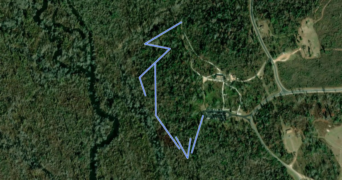 Маршрут Bluff Trail на спутниковом снимке