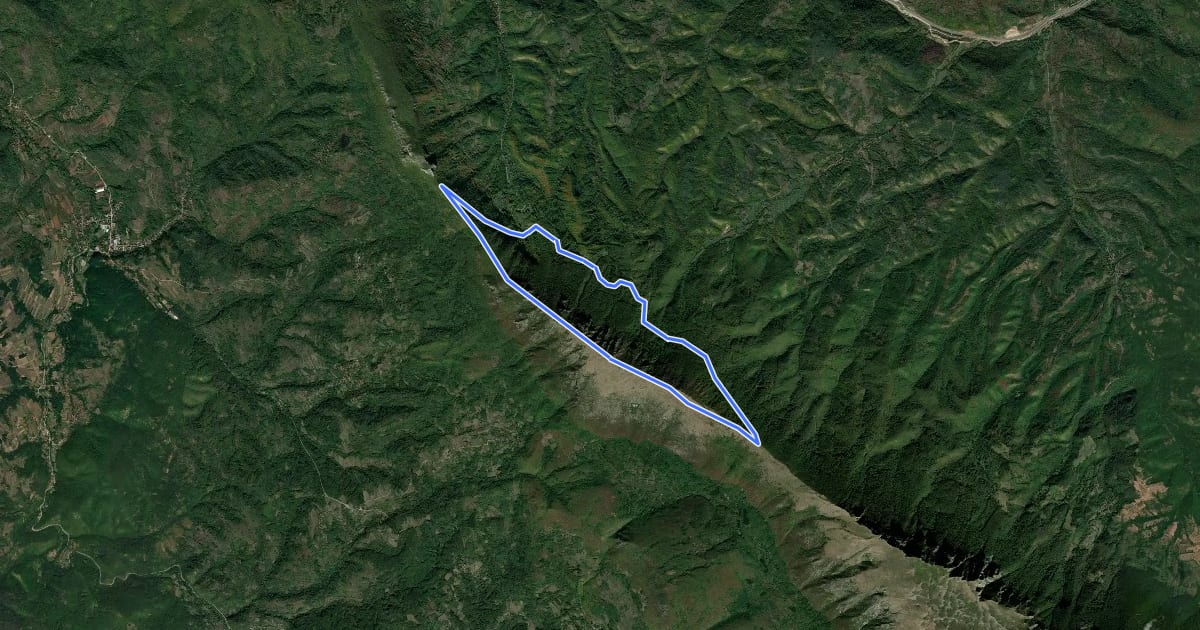 Маршрут Бојанине воде - Соколов камен - Бојанине воде на спутниковом снимке
