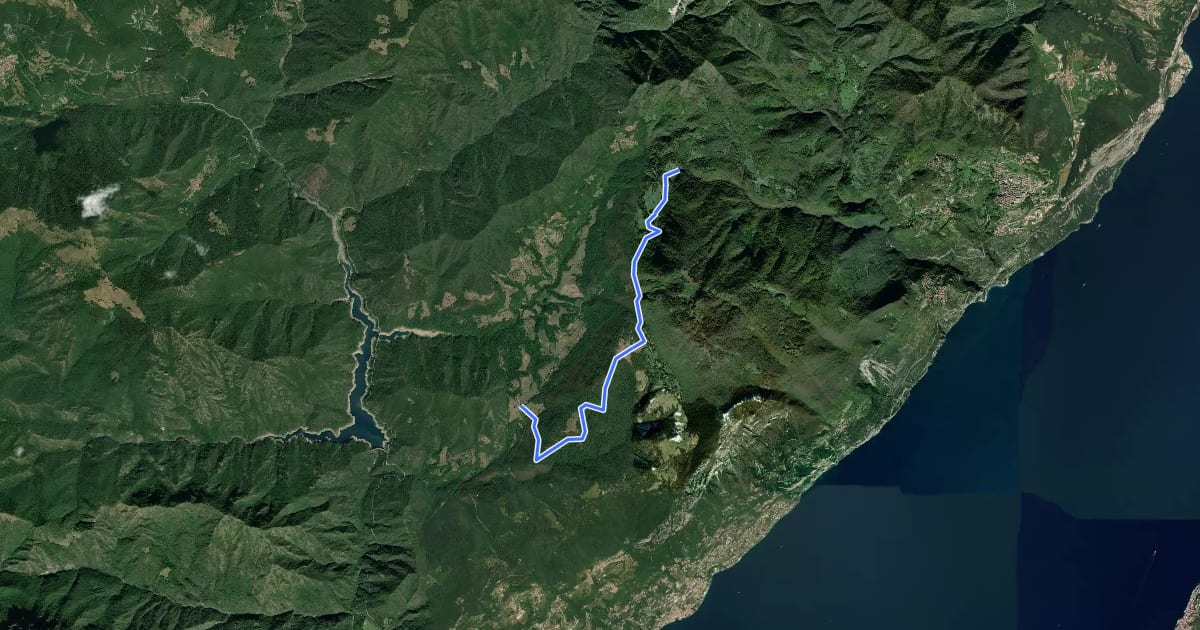 Маршрут Bocca Magno, Passo Fobbia на спутниковом снимке
