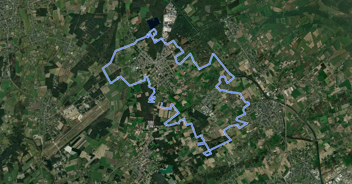 Маршрут Bocholt Groen на спутниковом снимке