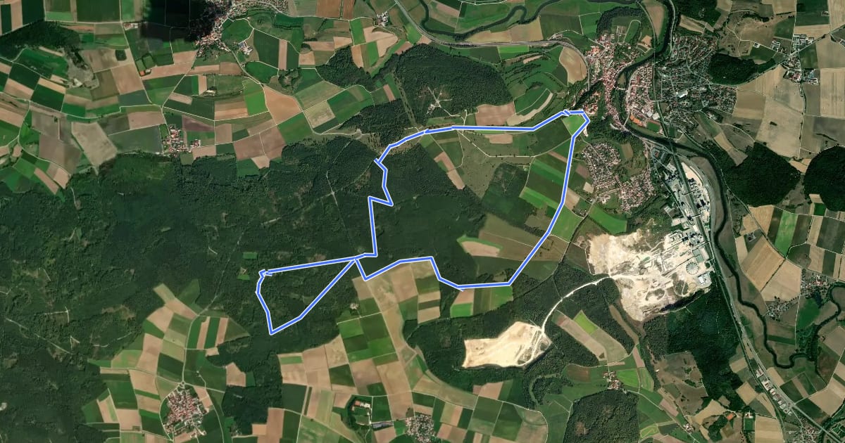 Маршрут Bock-Rundweg на спутниковом снимке
