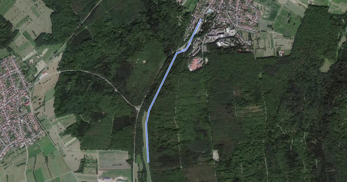 Маршрут Bocksbachsteg - Kurfürstenbad на спутниковом снимке