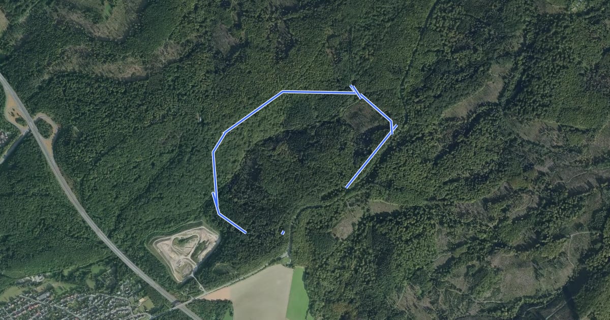 Маршрут Bockstall Rundweg A1 на спутниковом снимке