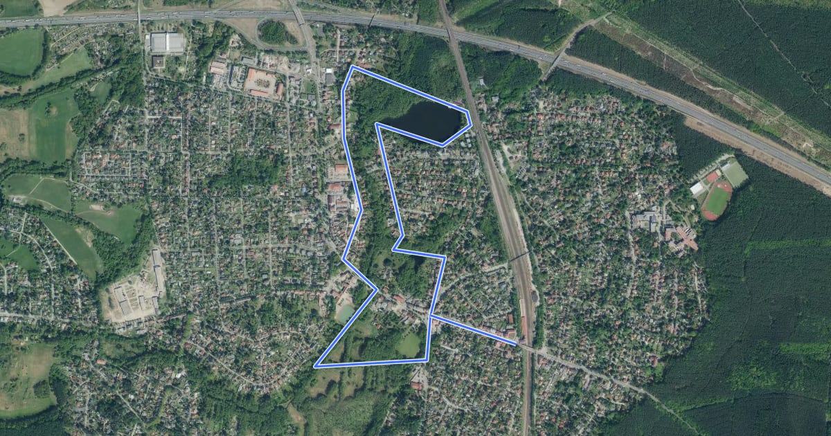 Маршрут Boddenseeroute на спутниковом снимке