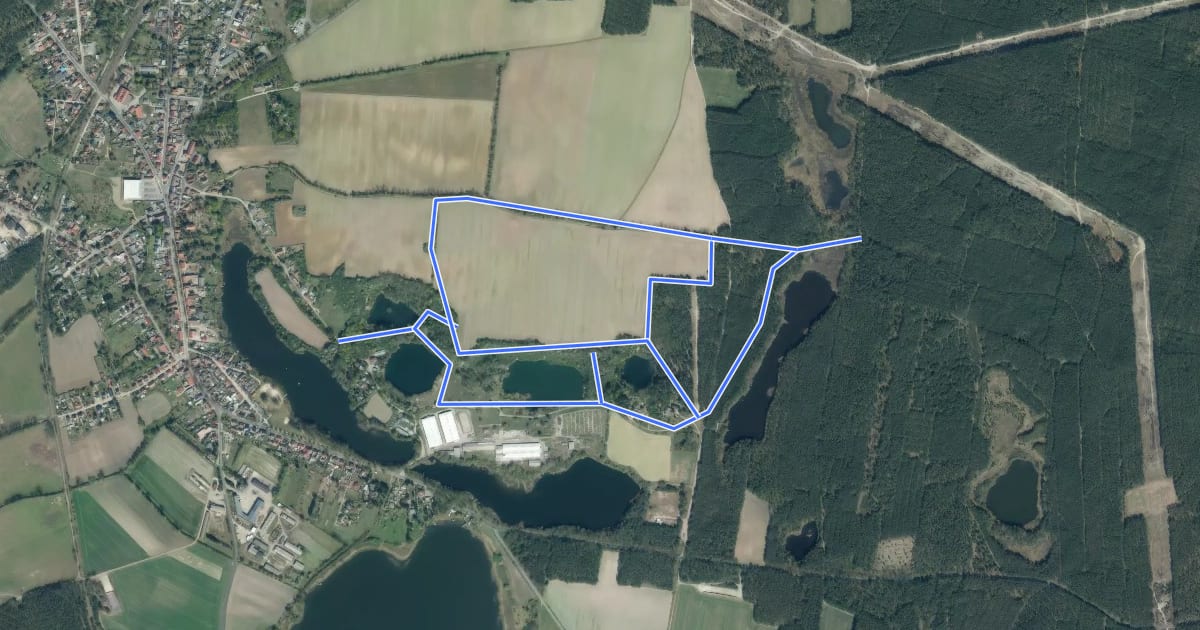 Маршрут Boden-Geo-Pfad "Sperenberger Gipsbrüche" на спутниковом снимке