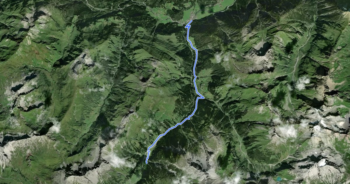 Маршрут Bodenalpe на спутниковом снимке