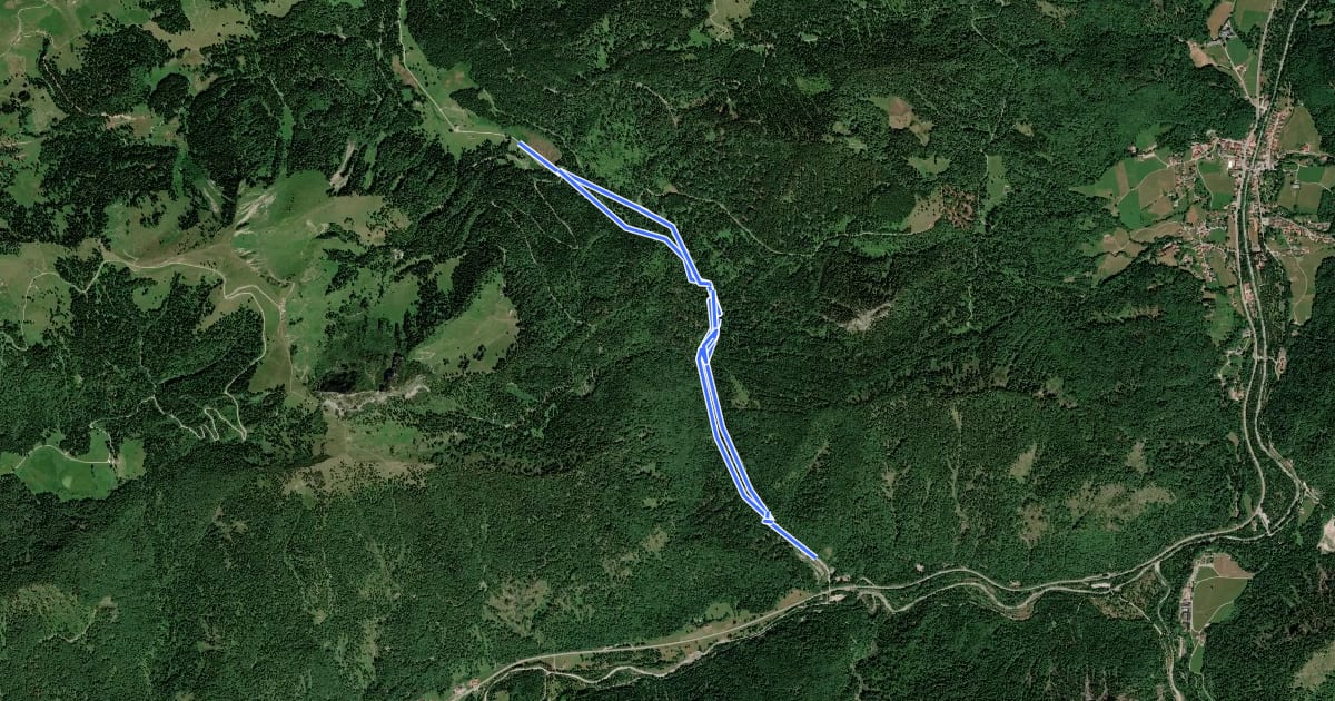 Маршрут Bodenerlebnispfad Schwarzenbachtal на спутниковом снимке
