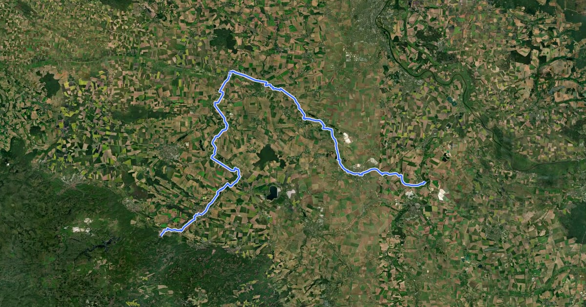 Маршрут Boderadweg на спутниковом снимке